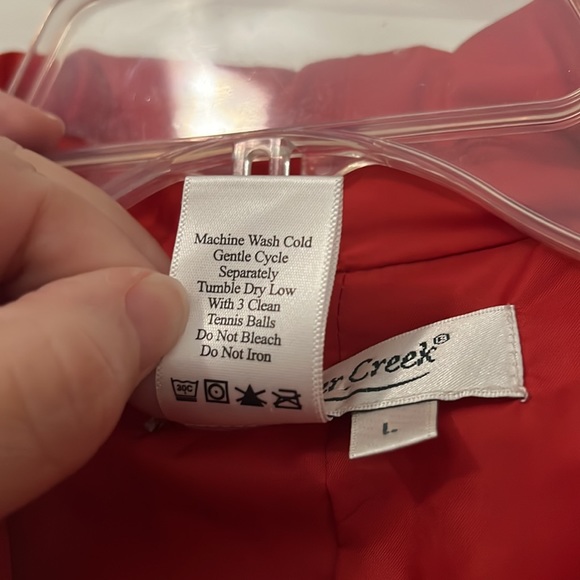 Coldwater Creek Goose Feather Vest Red Large puffy quilted vest  warm casual - Picture 8 of 15